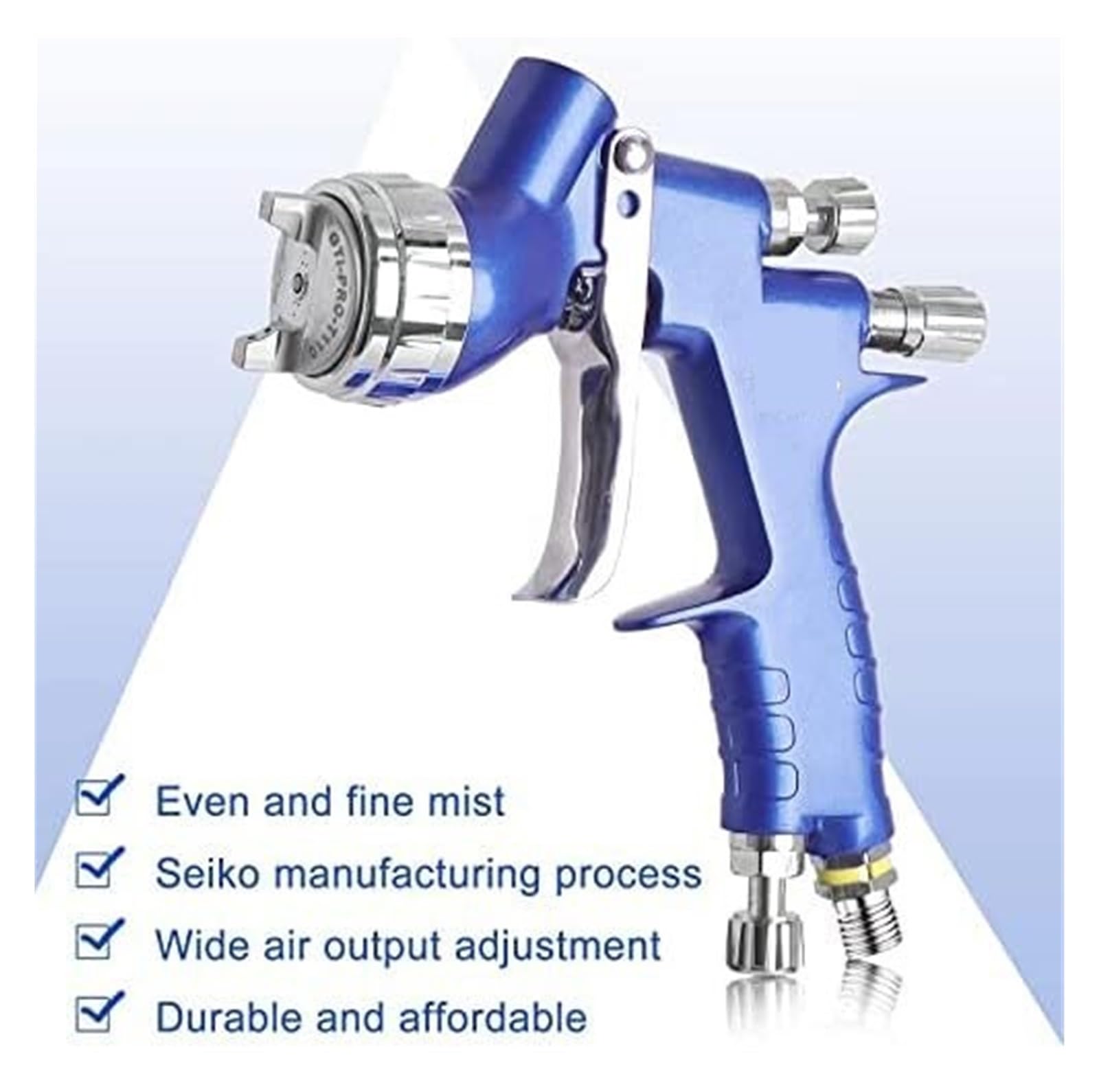 Lackierpistole, Spritzpistolen-Set, Kit-Spritzpistole Mit 1,3-mm-Spitze, 600-CC-Becher Und Bechersystemanschluss For Alle Autolackierarbeiten, für Auto- und Haus-Heimwerkerlackierung(Klein)