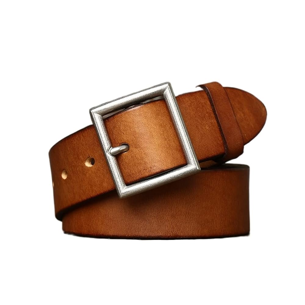 小物 LEATHER PIN BUCKLE BELT Personsoul Shaped Pin Buckle Leather Belt - personsoul