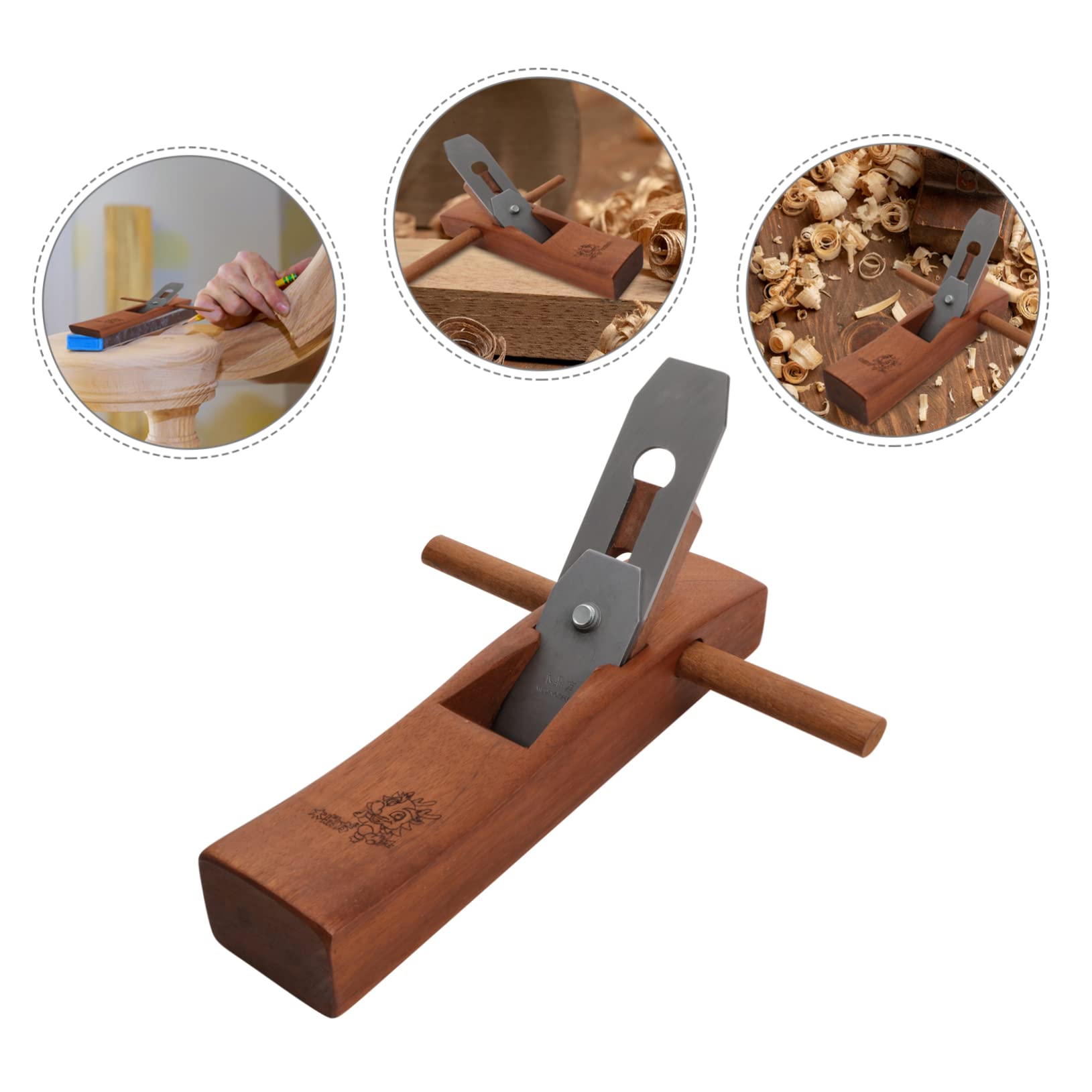 Gadpiparty Pialla a Mano per Falegname, Utensile la Lavorazione del Legno Corpo in Legno Durevole e Lama in Metallo, Strumento Manuale per Levigatura e Scartatura, Adatto a Carpentieri