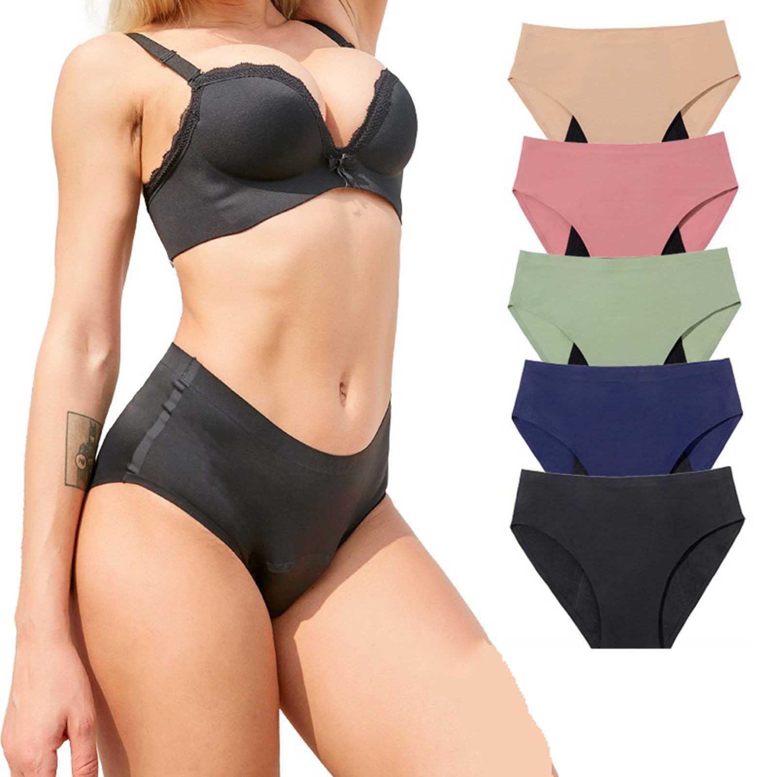 Mutande Mestruali Assorbenti,55ML Grande Volume Assorbenti Post Parto,Mutandine Post Parto Mutande Incontinenza Donna,5 Pezzi