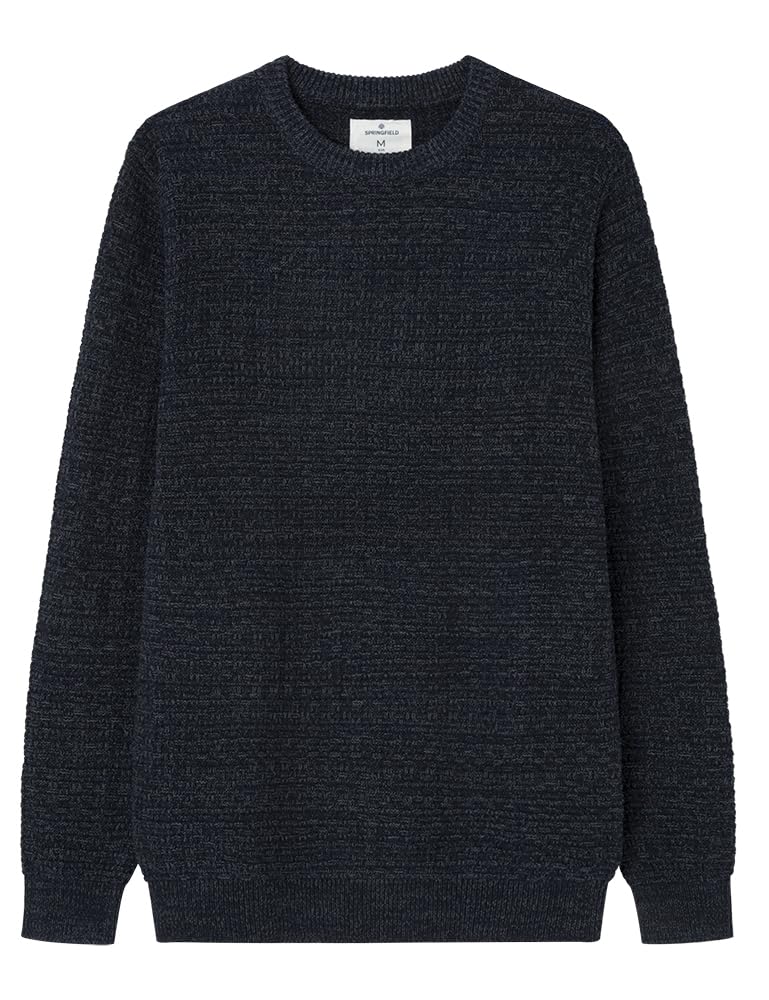 Springfield Men's Suéter Polo Sweater, Navy,