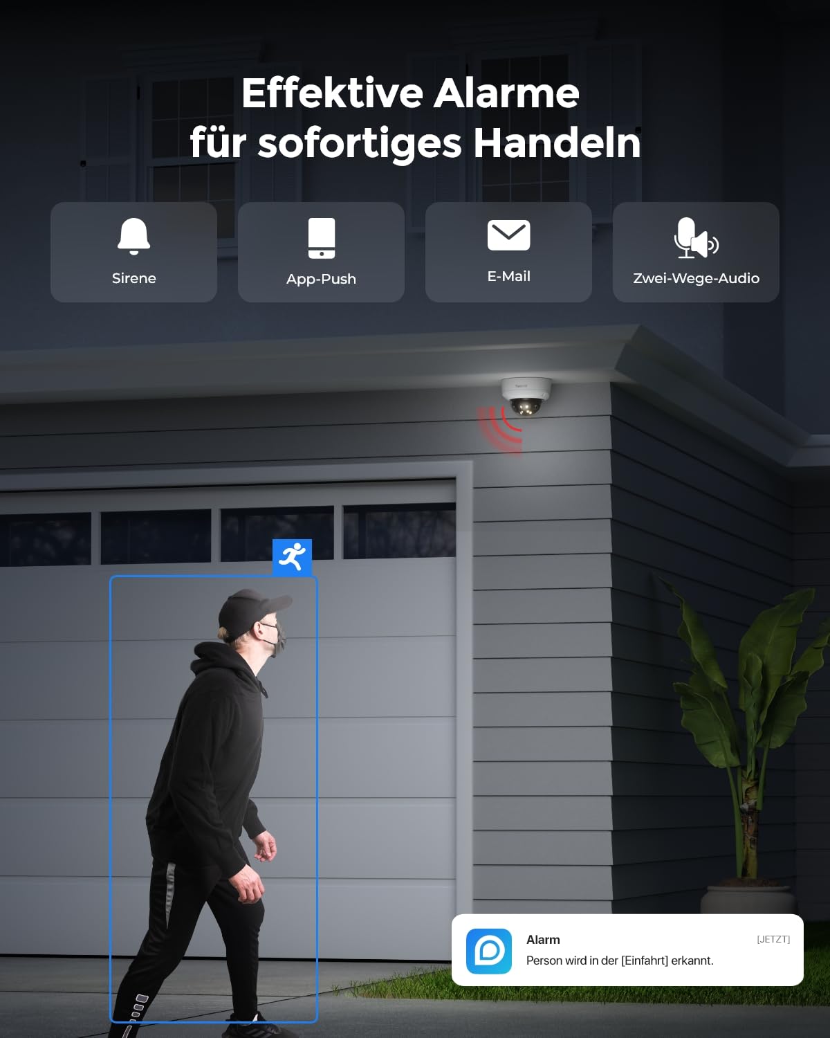 Reolink 16MP UHD 180° Panorama Dual-Objektiv Überwachungskamera, Bewegungsverfolgung, Farbnachtsicht, Spotlight, Smart-Erkennung & Alarme, Zwei-Wege-Audio, IK10 Vandalismussicher, IP67, Duo 3V PoE