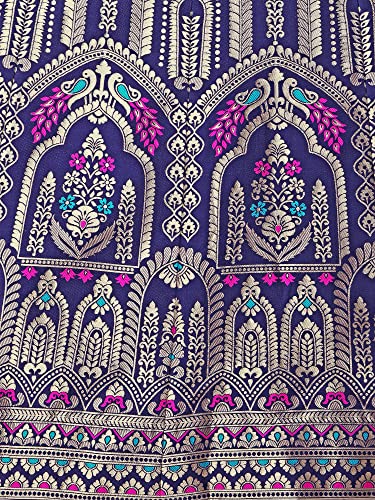 Image of PURVAJA Women's Jacquard Semi-Stitched Lehenga choli(Saheli)
