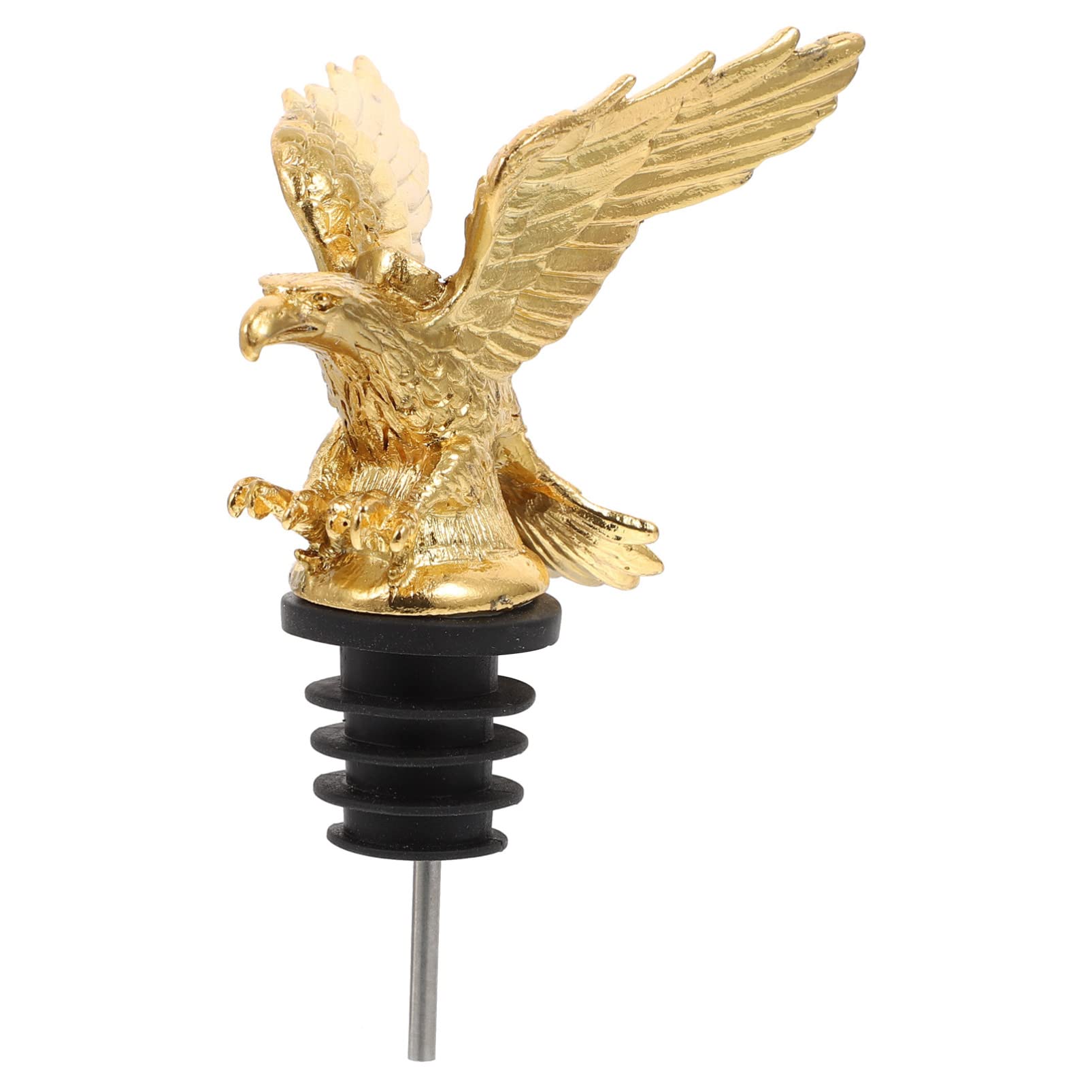 Hemoton Wine Pourer Spout Alloy Eagle Wine Bottle Stopper Pourers Animal Wine Aerator Wine Purifier for Christmas New Year Golden