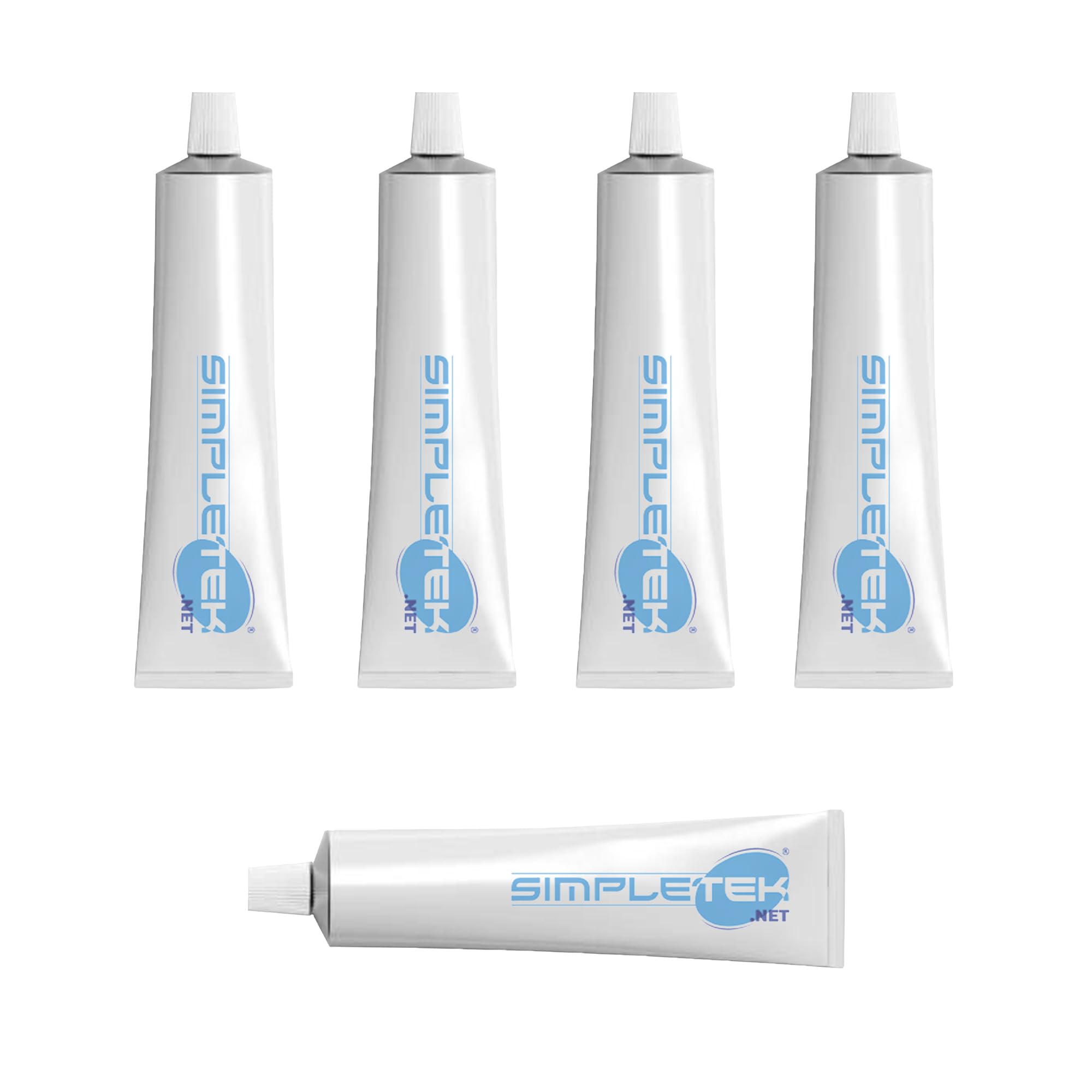 SIMPLETEK - 5x Tubetto di Pasta Siliconica Grasso 50g Dissipatore di Calore Dielettrico Sigillante Umidità MS 12 (5 pezzi)