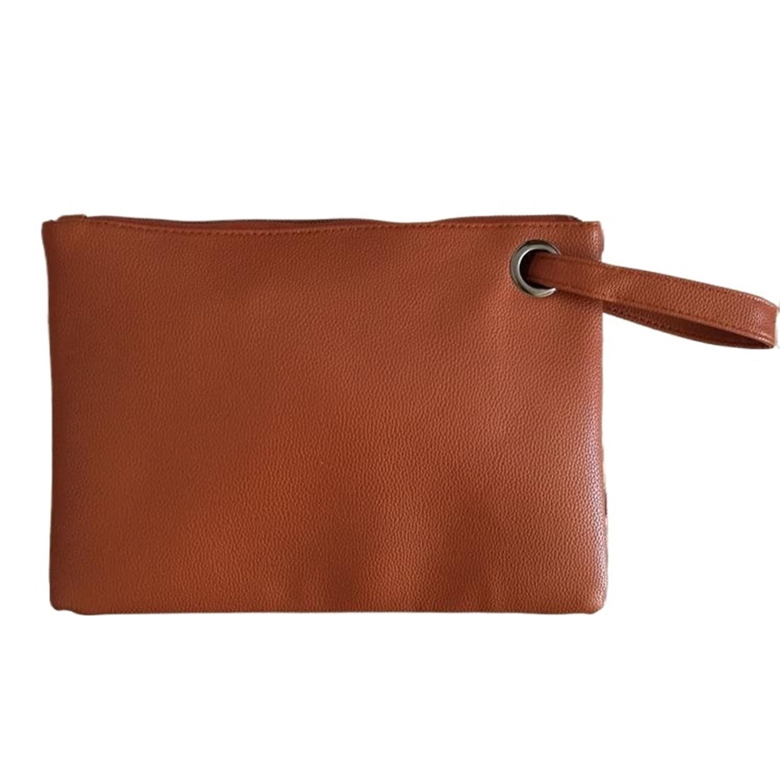 Borse da Polso da Donna Pochette da Donna Solida Borsa da Donna in Pelle Borsa da Sera con Pochette Pochette da Donna per Feste, Matrimoni(Brown)