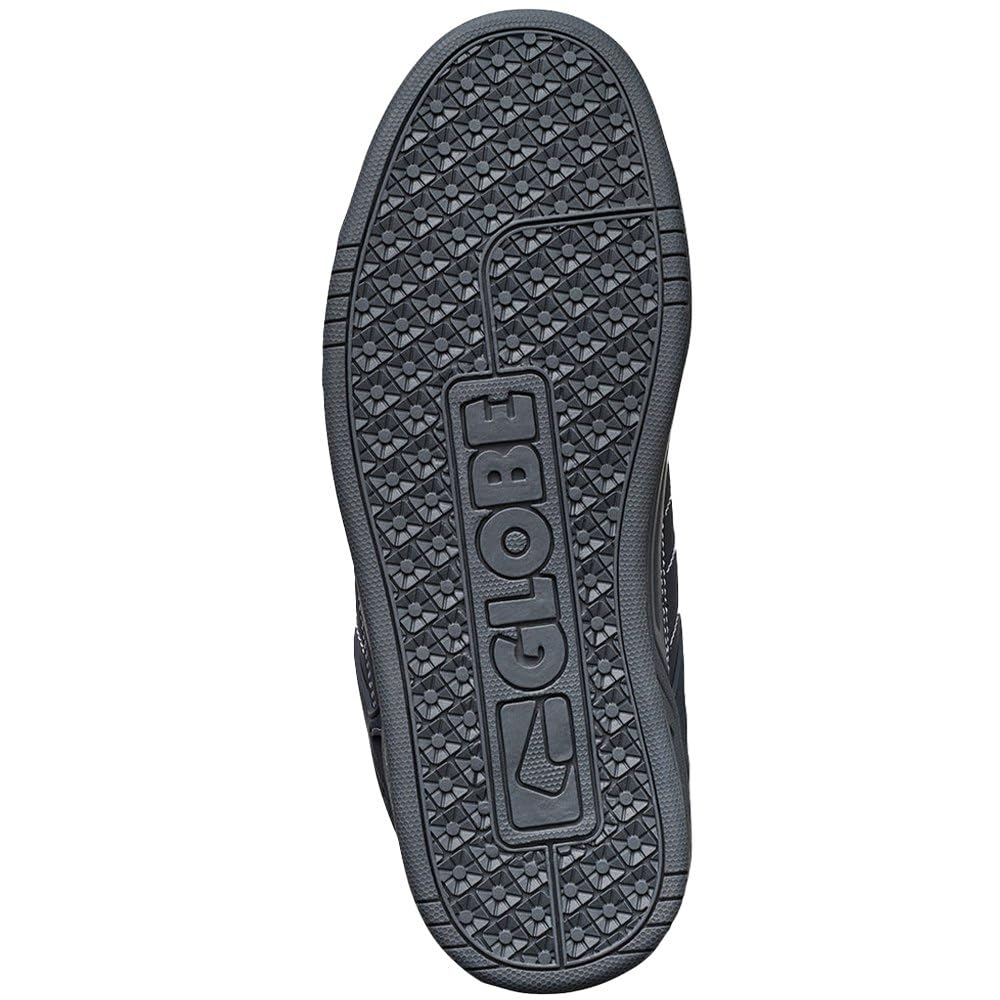 DC Men's Stag Low Top Skate Shoe, Black/Grey/RED, 6