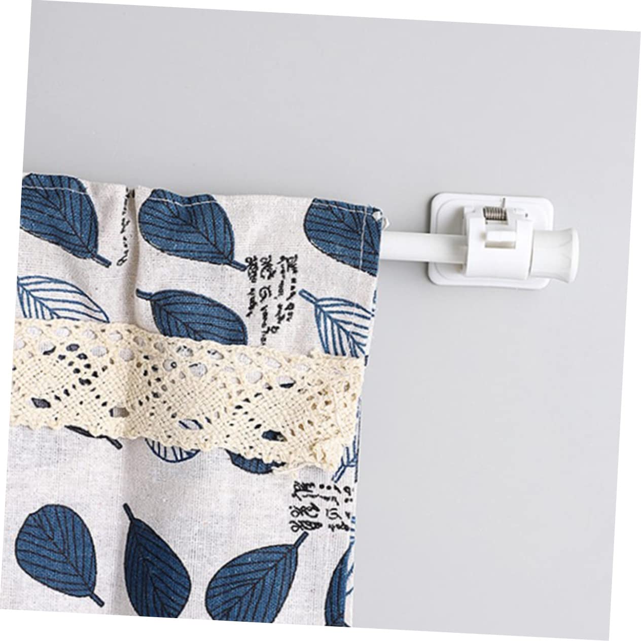 TOPBATHY 3 Set Gancio Appiccicoso per Asta per Tende Aste - Staffa Asta Appendiabiti Supporto per Staffa per Asta Senza Chiodi Attaccapanni per Tende per Camera da Letto 4 Pezzi * 3