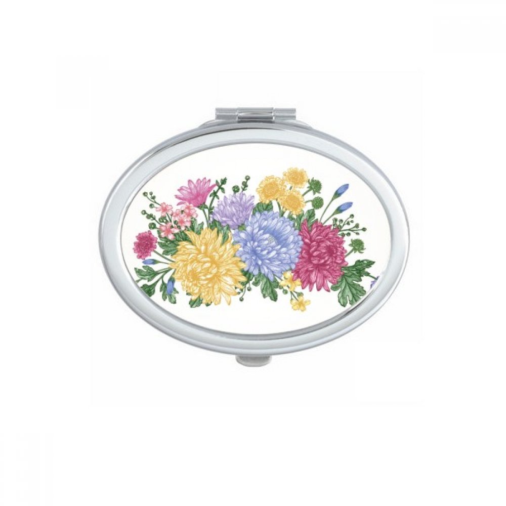 Miroir de Poche à la Main multicolore et compact pour maquillage quotidien transportable