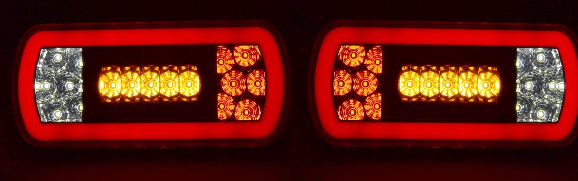 24/7Auto Tylne tylne światła LED 12 V 4 funkcje dla przyczep kempingowych