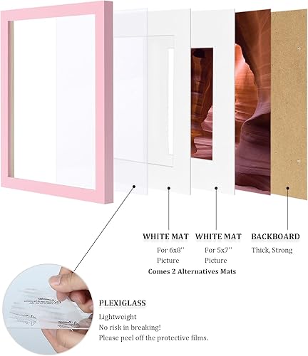 Vista 268 de Egofine Portarretratos de 9 x 12 pulgadas hecho de madera maciza con plexiglás, fotos de 5 x 7/6 x 8 con paspartú o de 9 x 12 pulgadas sin paspartú