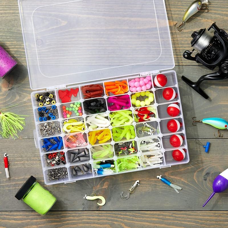 Image of Finner 36 Grids Cells Multipurpose Adjustable Jewelry Storage Boxes Organizer with Removable Dividers Plastic Storage Case for Jewelry