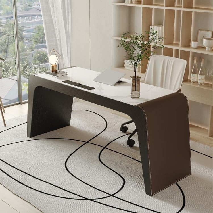 ENGENDER Schreibtisch Einfache Wohnzimmermöbel aus Holzfelsenplatten, geeignet for Moderne Arbeitszimmer zu Hause, Firmenbüro Office Desk(160cm)