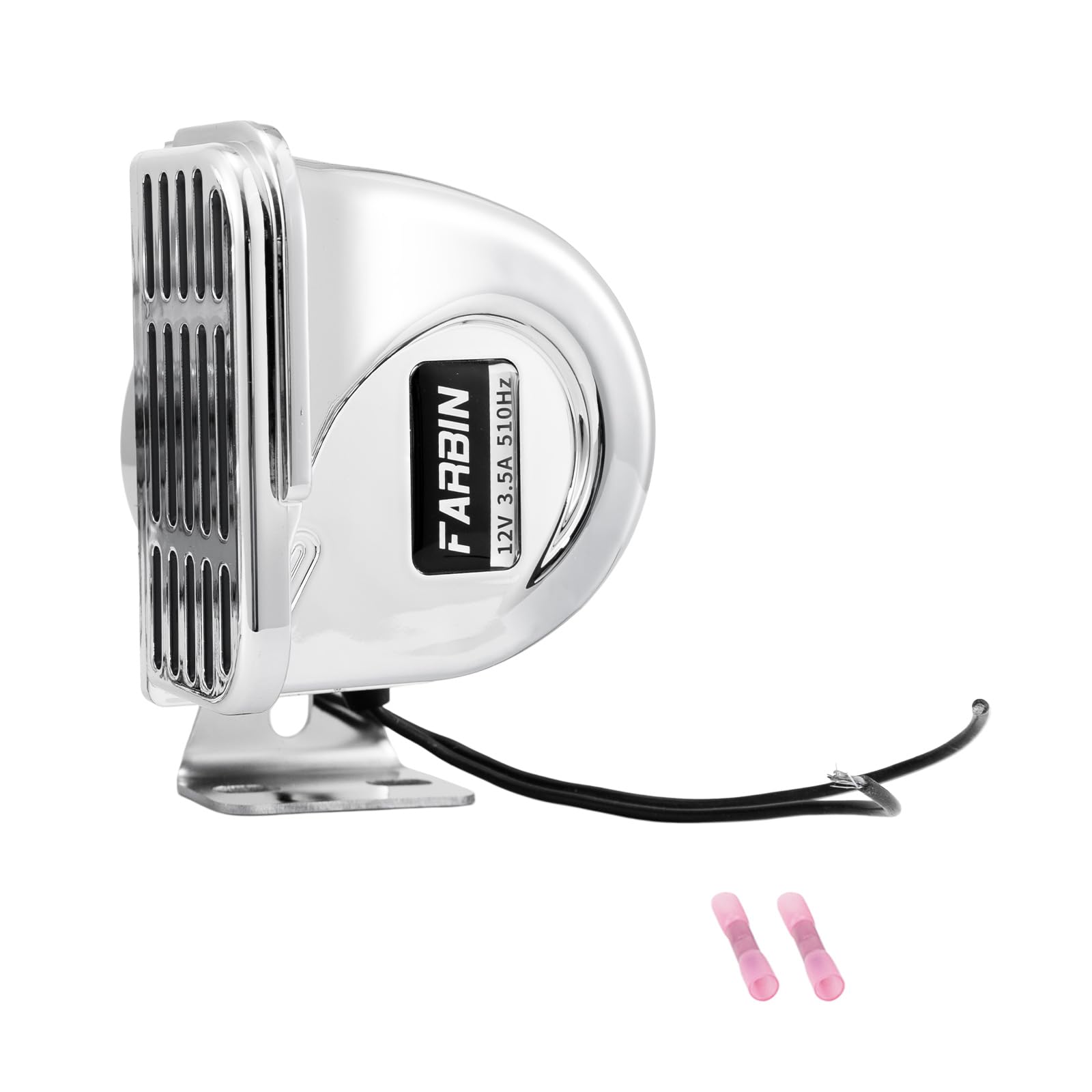 Bocina de barco de acero inoxidable de 12 V con soporte de base, bocinas eléctricas de caracol marino, impermeables, súper ruidosas, para lanchas rápidas, veleros, yates, coche (tono alto)
