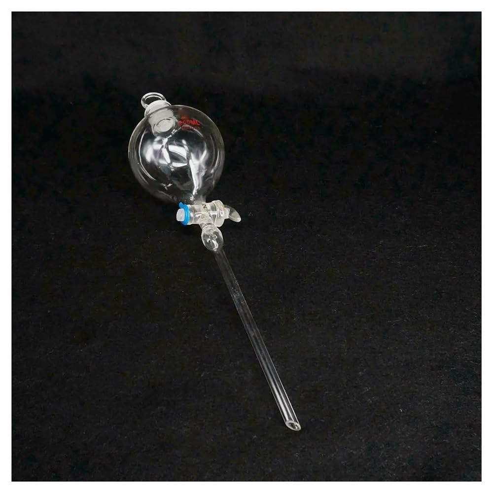 Tropftrichter aus Laborglas, Kugelform, 250 ml, mit Glashahn-Werkzeug