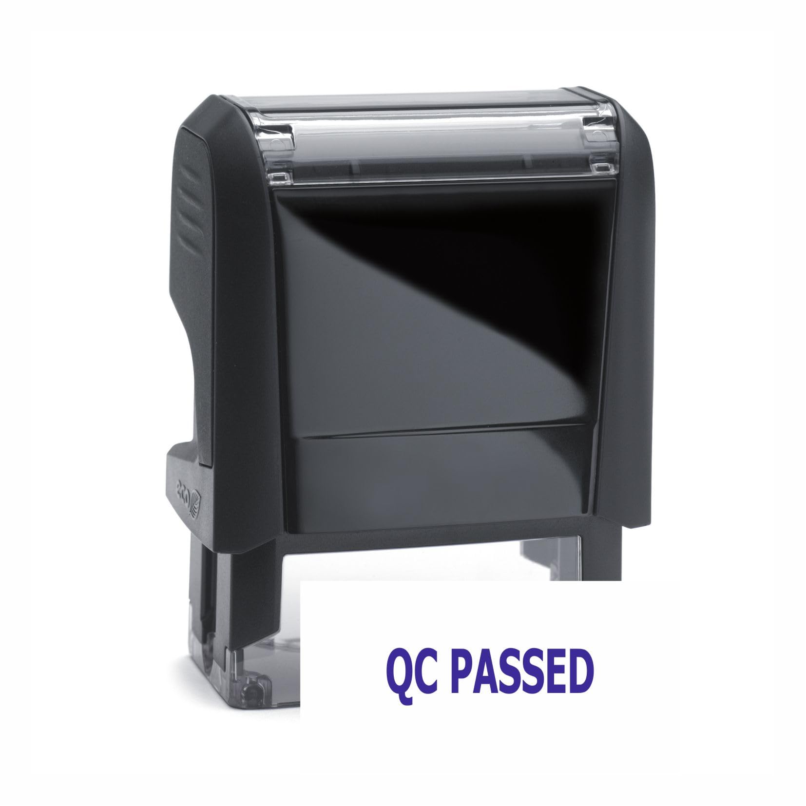 QC Passed Stamp – Self Inking Blue Ink Stamper – 24 x 7mm