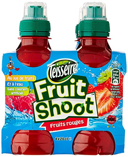 Teisseire Fruit Shoot Boisson rafraîchissante aux fruits Pack de 4 Bouteilles x 20 cl