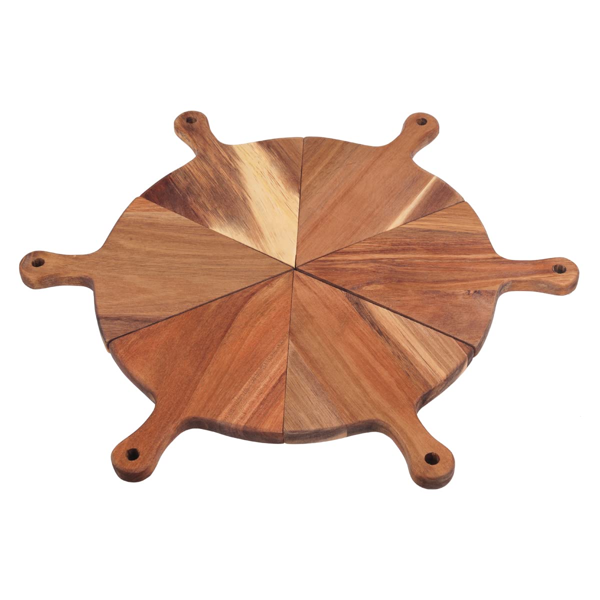 Amazon.de: 30,5 cm rundes Bambus-Pizzateller-Set, 6 Stck, 15,2 cm,  dreieckige Bambus-Pizza-Teller, runde Schalenplatte, stapelbare Holz- Pizzateller, Bambusbrett-Set