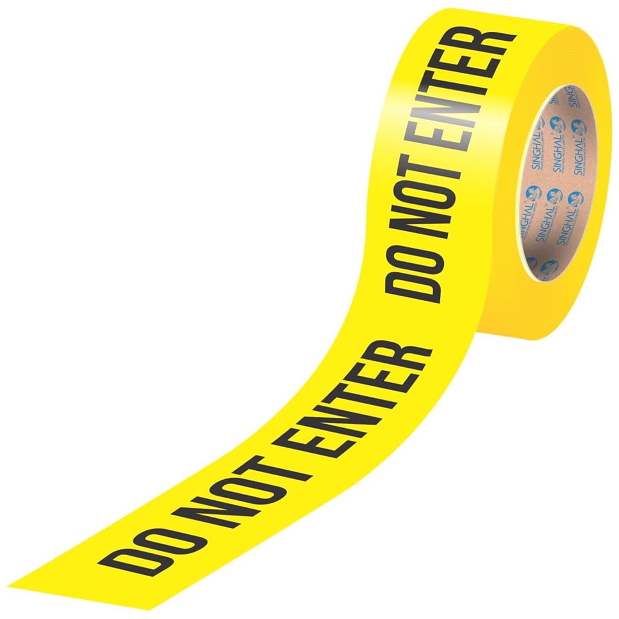 SINGHAL Do Not Enter Tape 3 Inch Wide X 1000 Ft Caution Tape roll, Bright Yellow with Bold Black Print, Maximum Readability, Tear Resistant Design,