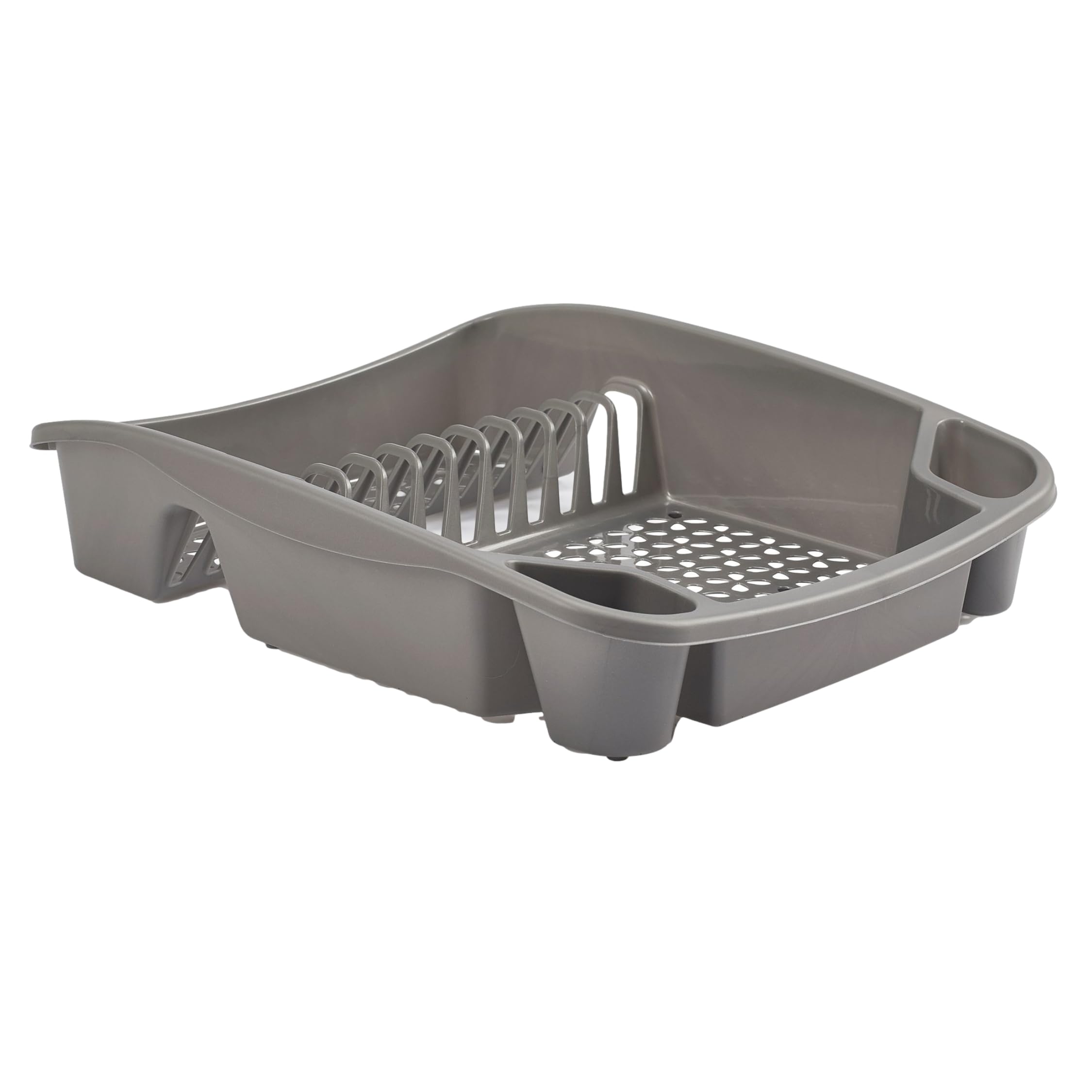Whitefurze Silver Dish Drainer, Plastic, Large
