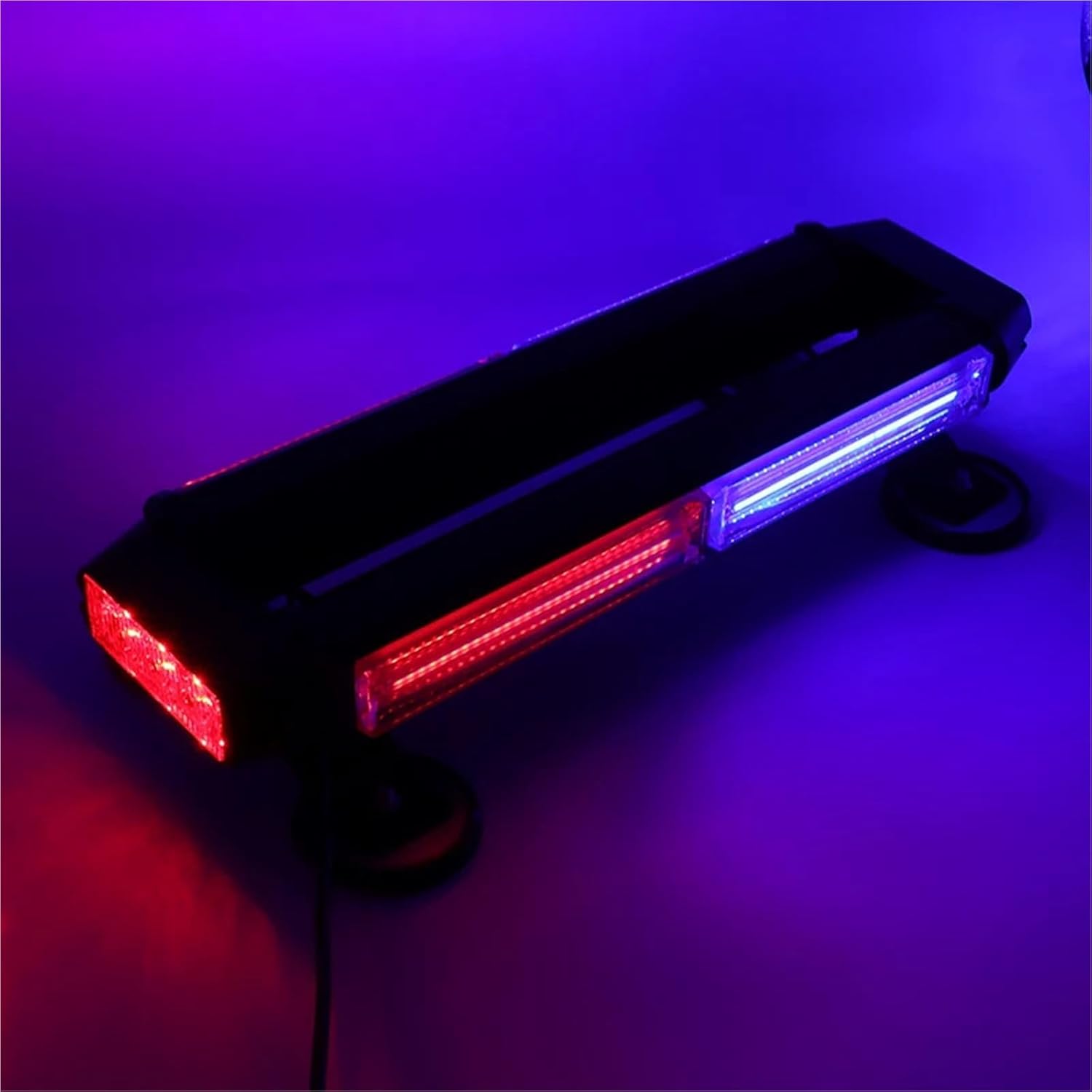 14" Cob Car Emergency Strobe Lights Led Roof Top Signal Warning Lamp Trucks Car Flashing Light Four Side Light 12V/24V(Red Blue)
