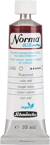 Schmincke - NORMA Blue, 21346009, los mejores colores al óleo de artistas a base de agua, altamente pigmentados, resistentes a la luz, veganos,