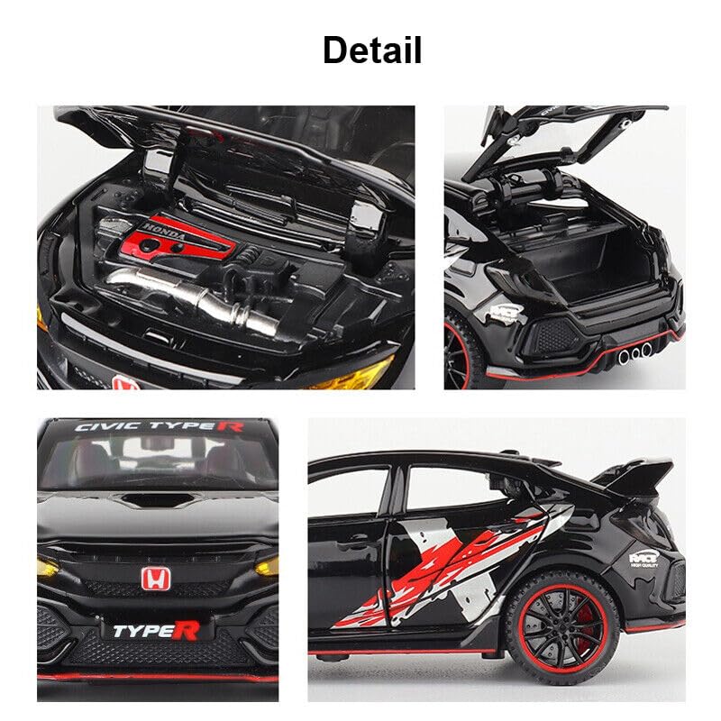 Image of DEOXY 1:32 Die-cast Vehicle Toy Metal car, Alloy Metal Pull Back Car with Openable Doors & Light, Music Boys Gifts Toys for Kids (Multicolor)