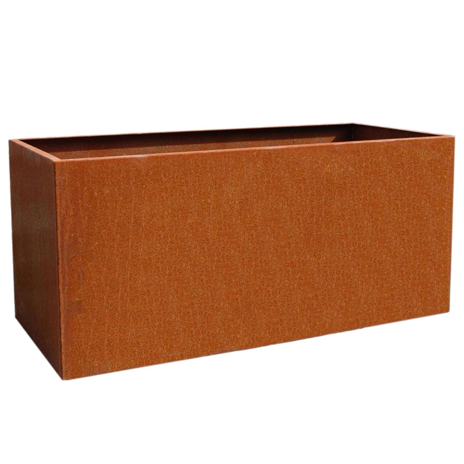 Bac à Plantes VIVANNO En Acier Corten - Jardinière Angulaire 80x40x40 Cm | Style Rouillé Brut
