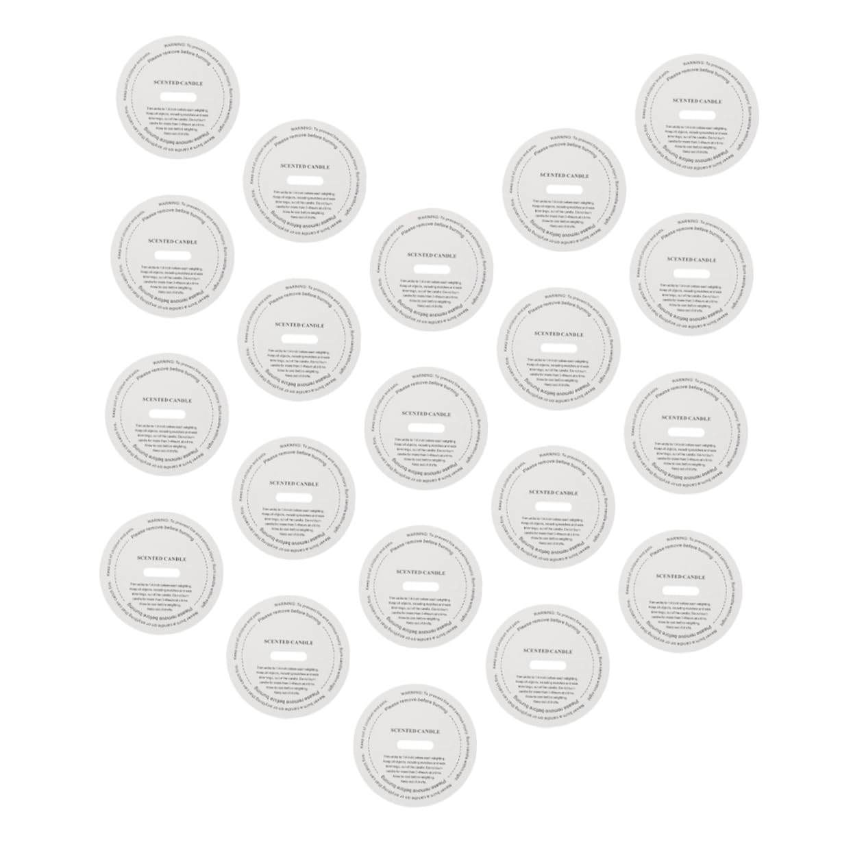 TEHAUX Candle Drip Protectors Set of 20 Candle Making Supply Non-Sticky Residue Aromatherapy Cover Paper Stickers