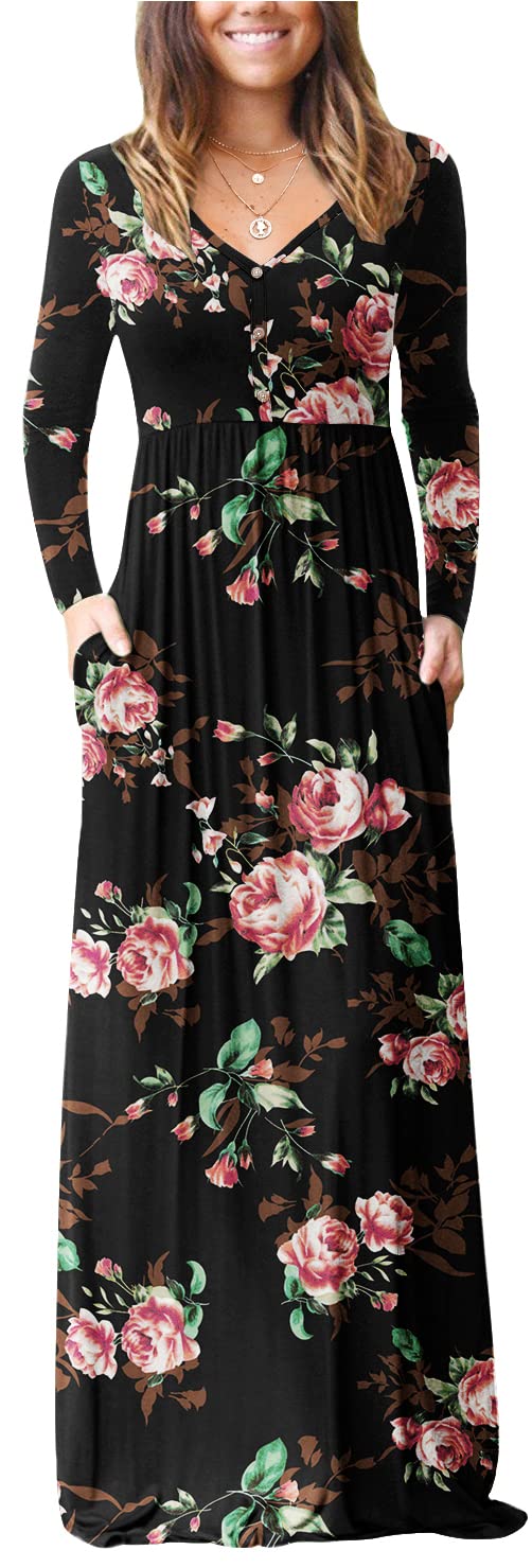 GRECERELLE womens Flowy Long Maxi Dress Soft