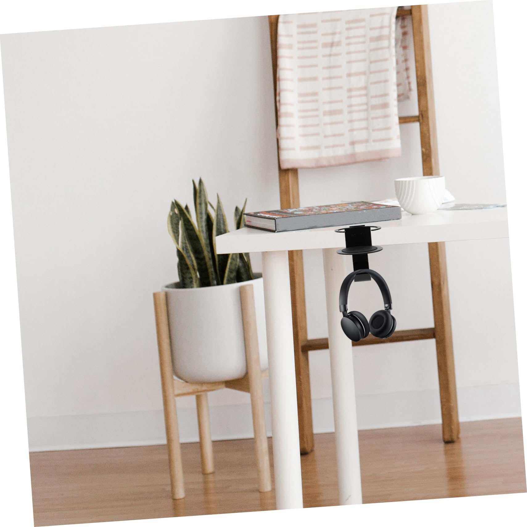 POPETPOP Colgador de Auriculares para Escritorio Soporte de Abrazadera para PC Soporte para Vasos para Trabajo