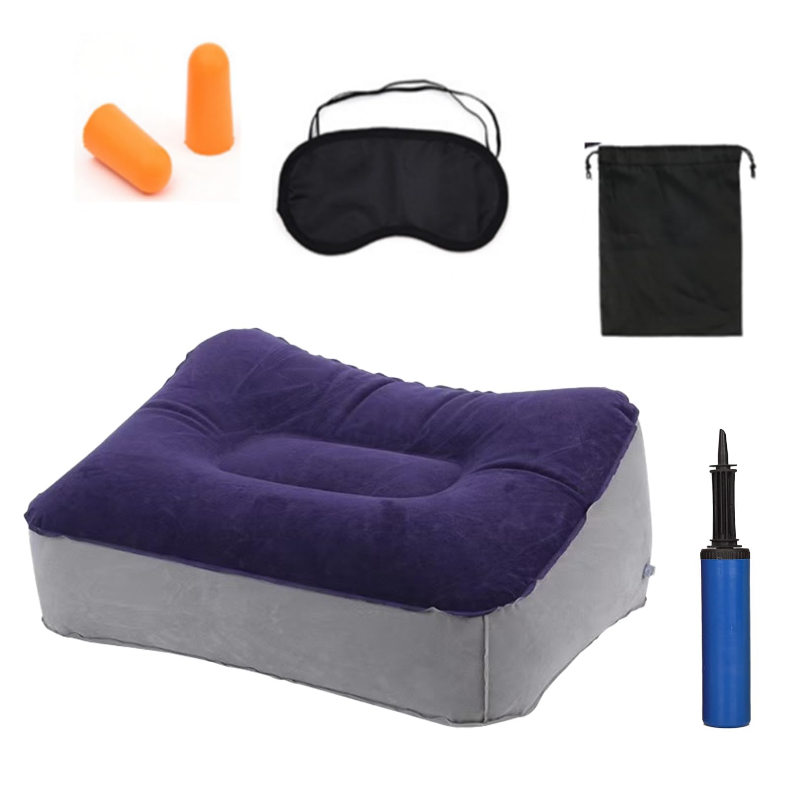 Inflatable Foot Rest for Plane, Inflatable Foot Rest, Travel Portable Airplane Foots Rest for Plane, for Airplane Train Car Home Office Camping Relax Travel Accessory