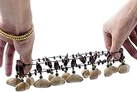 Vista 4 de Pulsera tobillera con sonajero de semillas de Cacho, 2 PCS pulsera africana shaker de cáscara de nuez, accesorios de percusión natural, instrumento