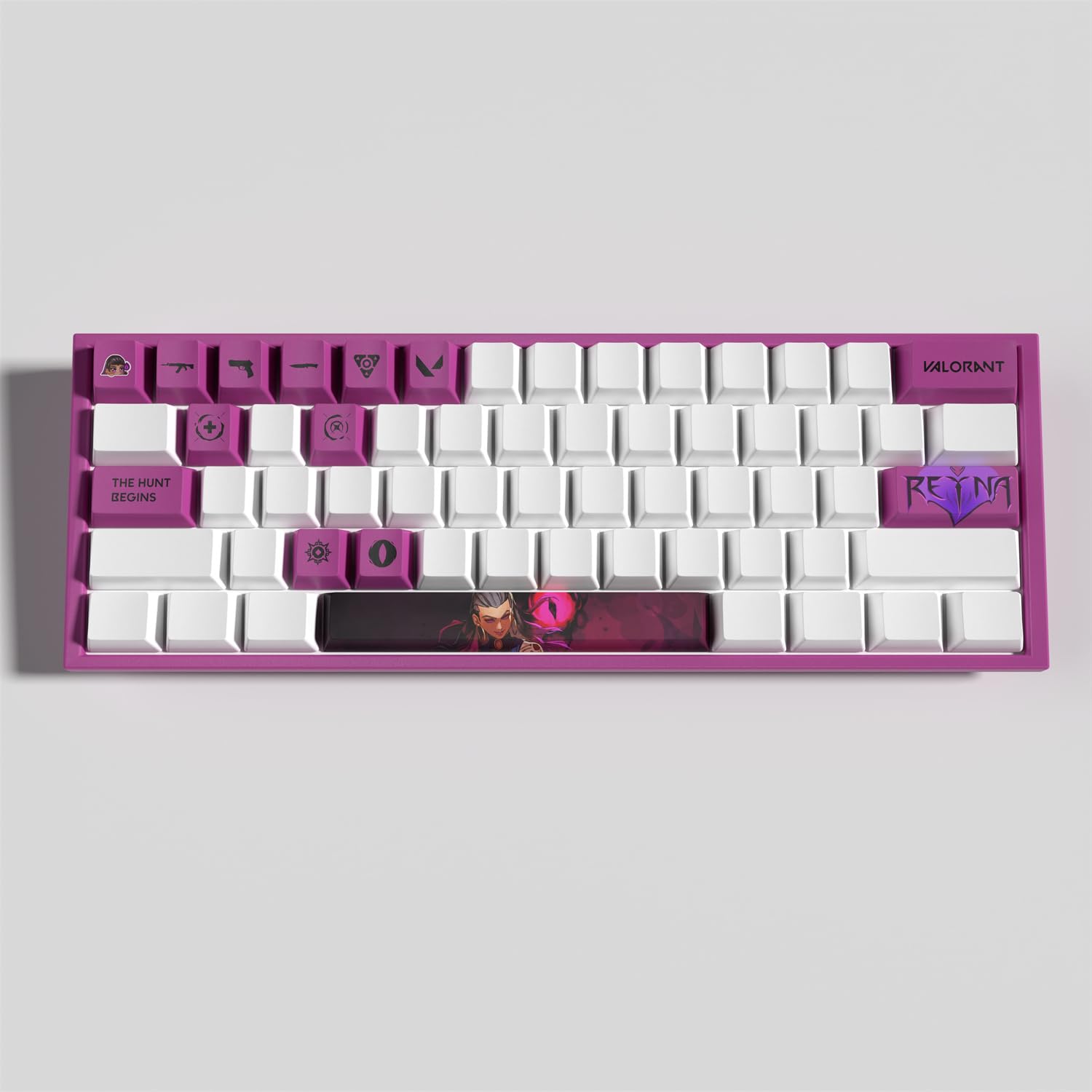Valorant Reyna Kit de 14 Keycaps PBT Profil OEM en Dye-Sublimation, Accessoires pour Clavier Mécanique Gamer, Compatibles avec la Plupart des Dispositions Mécaniques