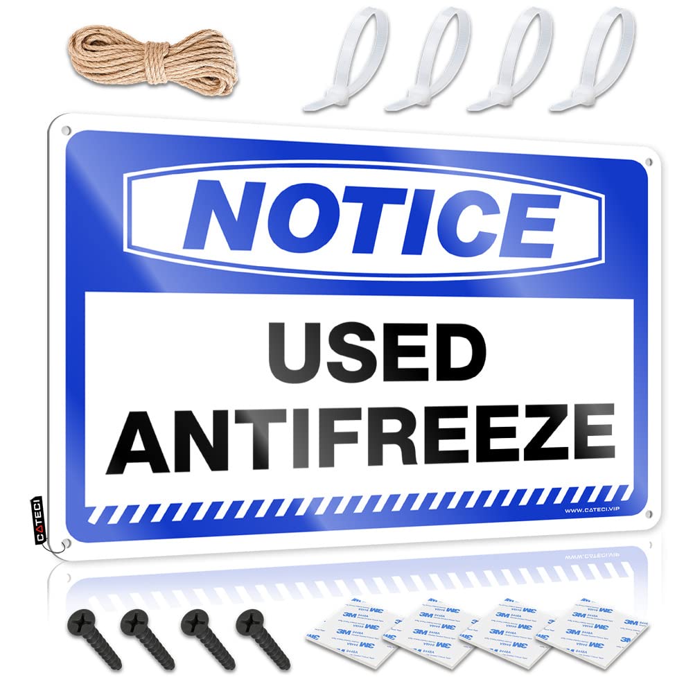 Tin Signs Camping Rules Notice Used Antifreeze Tin Sign Beer Bar Metal Sign Dorm Door Sign(30X40CM)