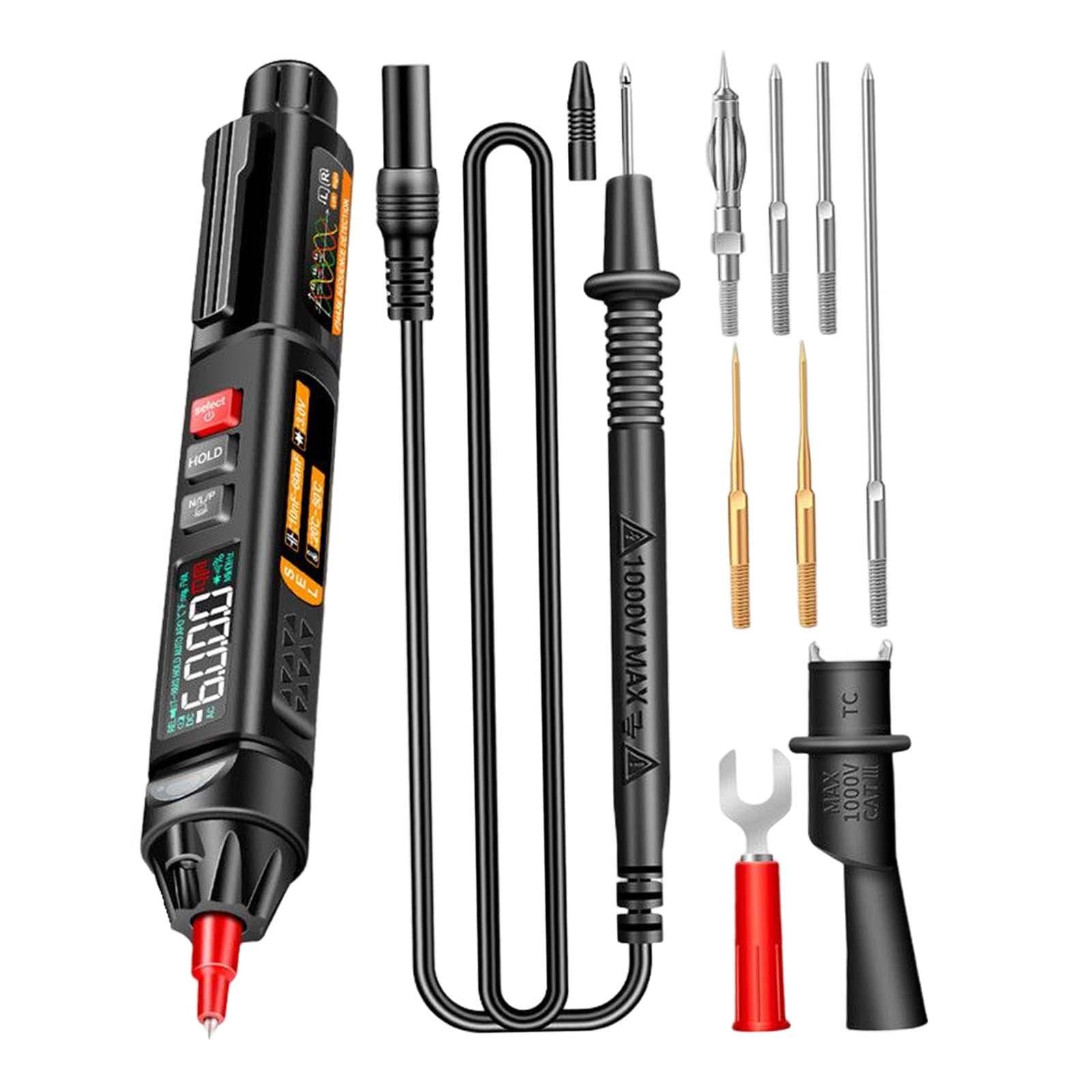A3009 Multimetro Trasmissione vocale DC Tensione Capità professionale Tester elettrico intelligente Condensatori Tester Penna misuratore di, A3009 Aggiornato