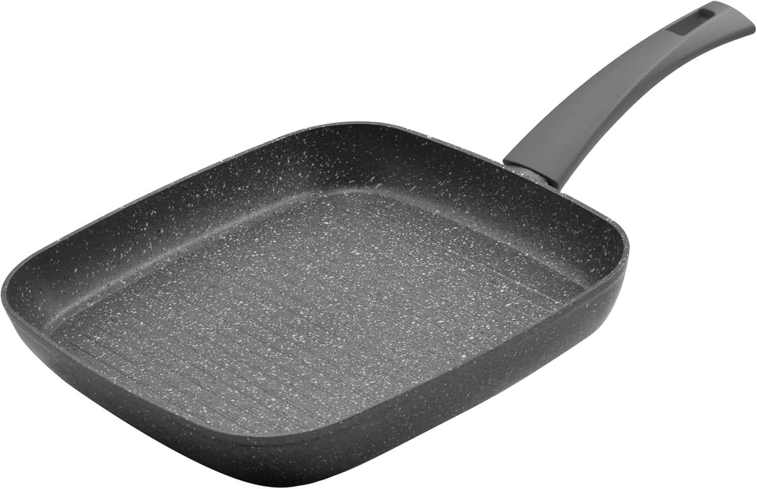 KORAT Set Tegami 10 pz con Coperchi in Vetro + Bistecchiera 26 cm, Fondo in Pietra Antiaderente, Piano Induzione e Gas, Padella per Cucinare, Cucina, Frittura, Fondo 24 e 28 h. 6cm + 5 Mestoli omaggio