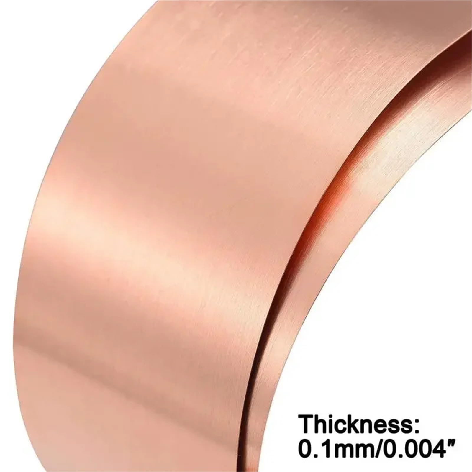 Kupferblech 1 Stück Kupferplattenrolle, 0,01–0,6 mm dick, 7 breit, 200, Kupferfolienplatte, Kupfer-Cu-Metallblech, Folienlänge 1000(0.15x100x1000mm)