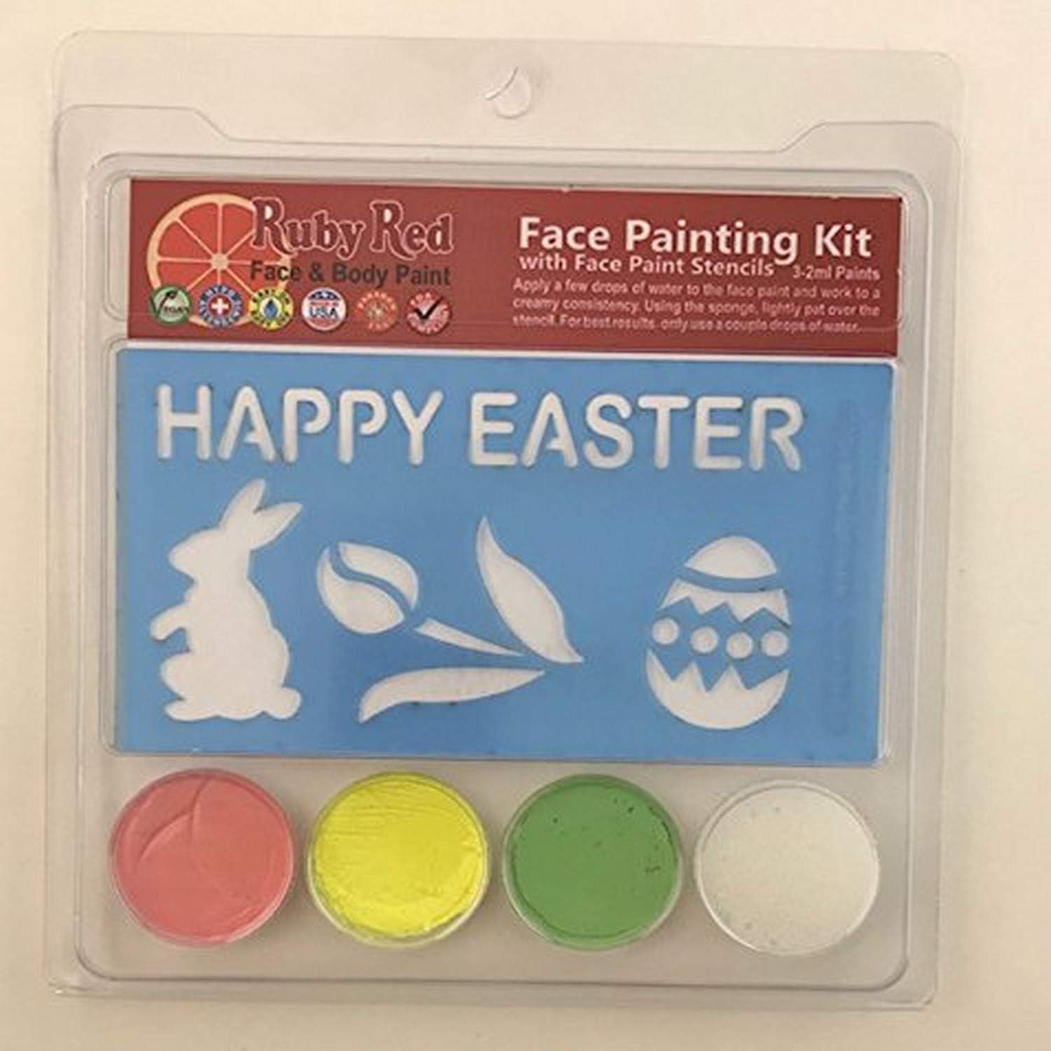 Ruby Red Paint 3 Colors Face Paint, 2ml