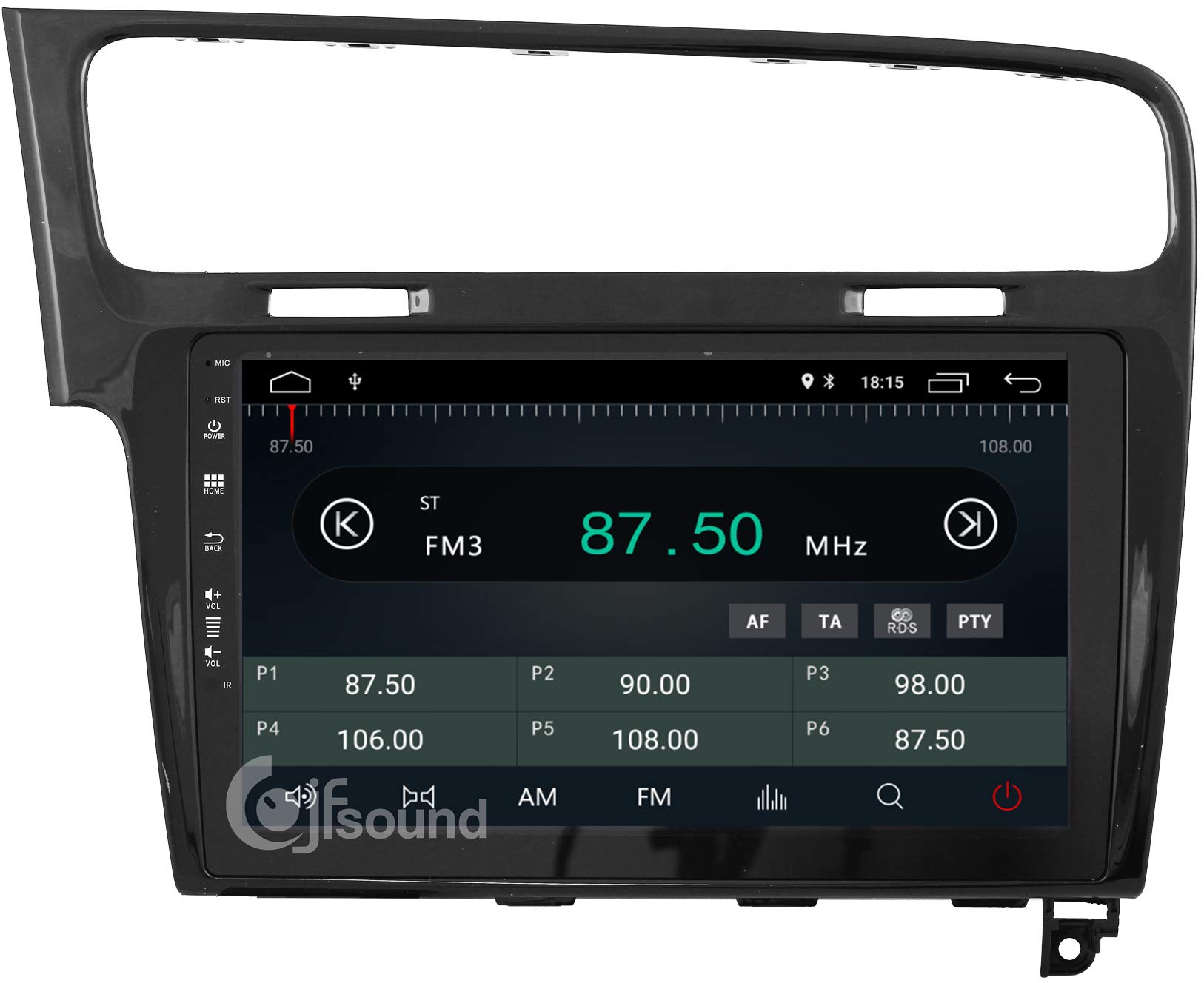 Jfsound, Autoradio Custom Fit, Golf 7, con Android 8.1 4Core, con 2 Porte USB Integrate, Schermo Capacitivo Fulltouch da 10”, Easyconnect