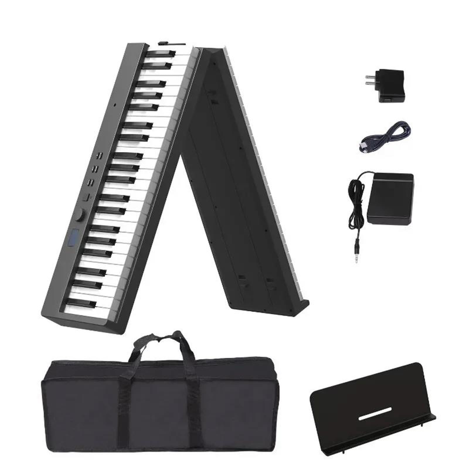 Pianino Elektroniczne Składany 88 Klawiszowy Elektroniczny Kontroler Pianina Dla Dorosłych Klawiatura Muzyczna Profesjonalna Przenośna(Type3)