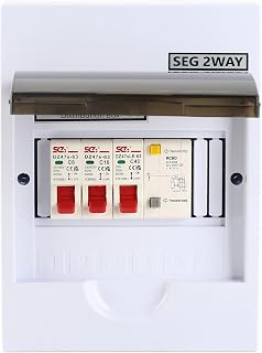 2 Way Box 40A 30mA RCD 2 MCB Power Supply Garage Box Residential Building Electricity Box