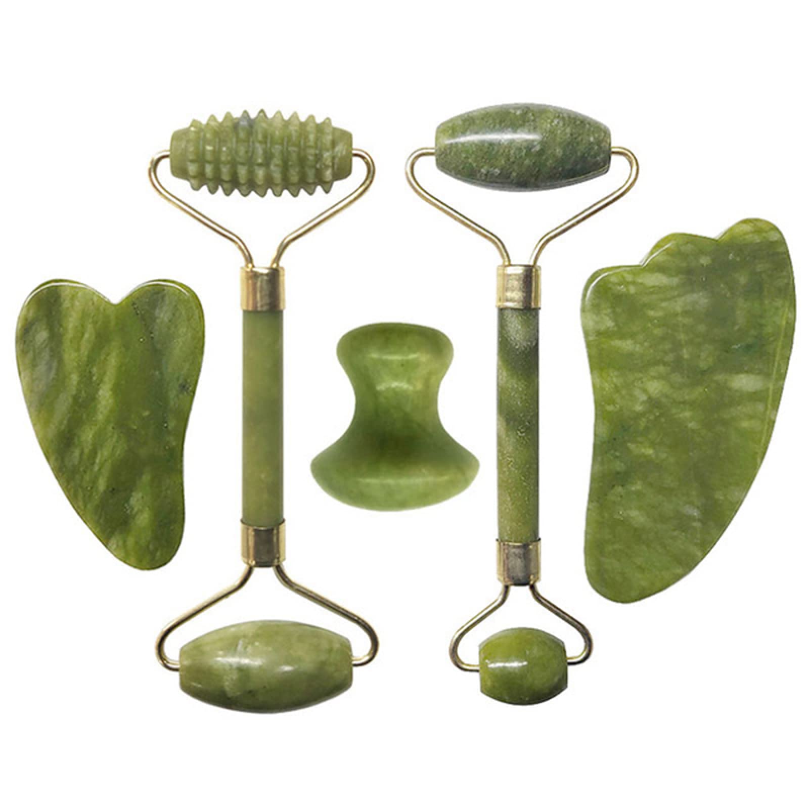 Rouleau de massage pour le visage Gua Sha Board double tête en pierre de jade rouleau gouache type 04