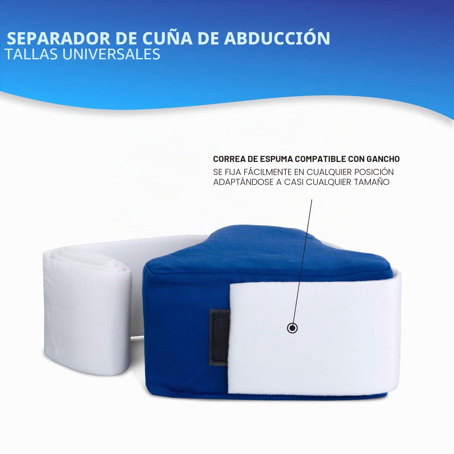 NYOrtho Separador de rodilla de cuña de abducción para recuperación de cirugía de cadera, almohada ortopédica de 4 pulgadas para soporte de piernas, prevención de contracturas y uso postoperatorio