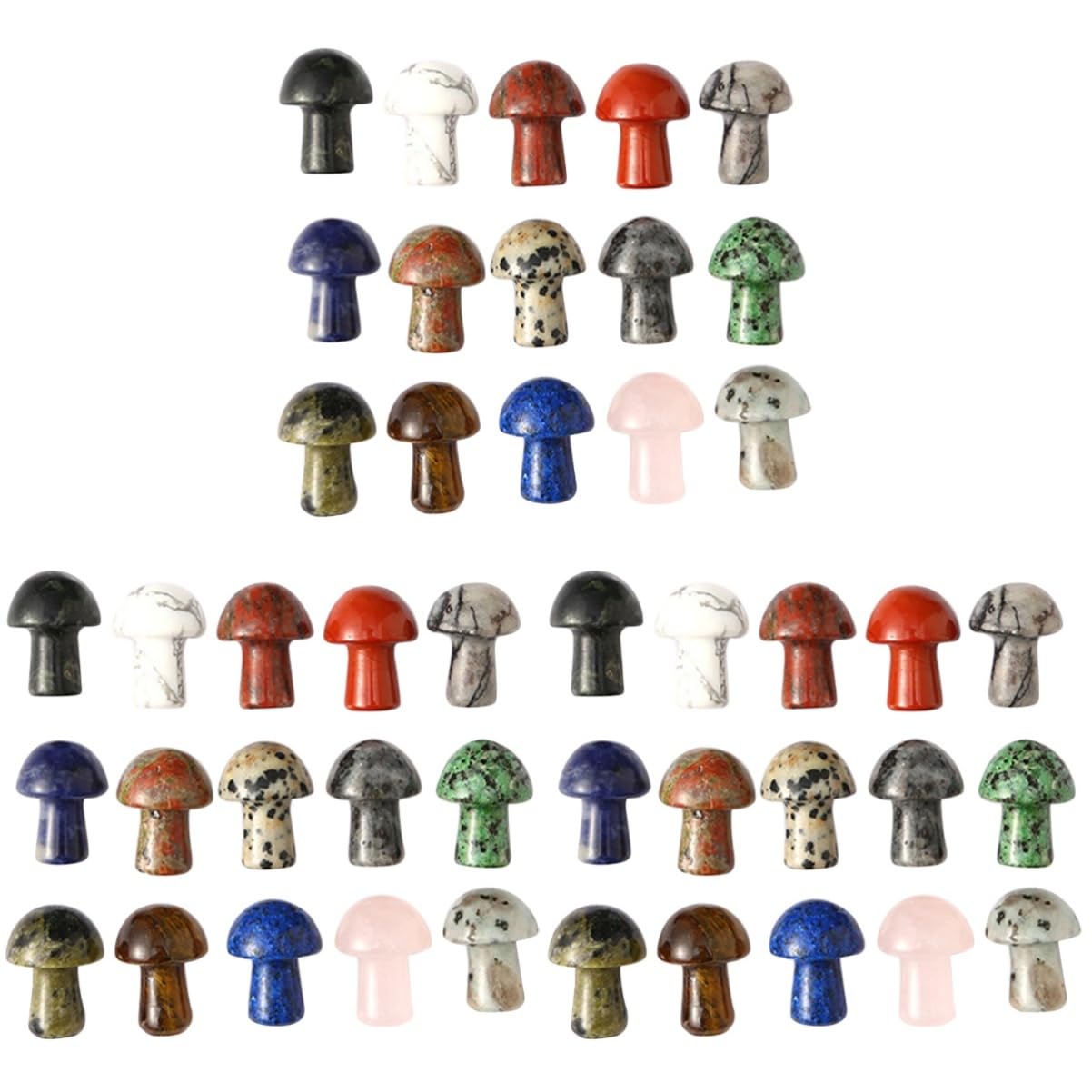 Abaodam 45stücke Teiliges Mini Kristall-pilz Deko Aquarien Und Mikrolandschaften Bunte Kristallornamente Für Zimmerpflanzen Garten Und Fotografie Für Bastel Und Sammlerfreunde
