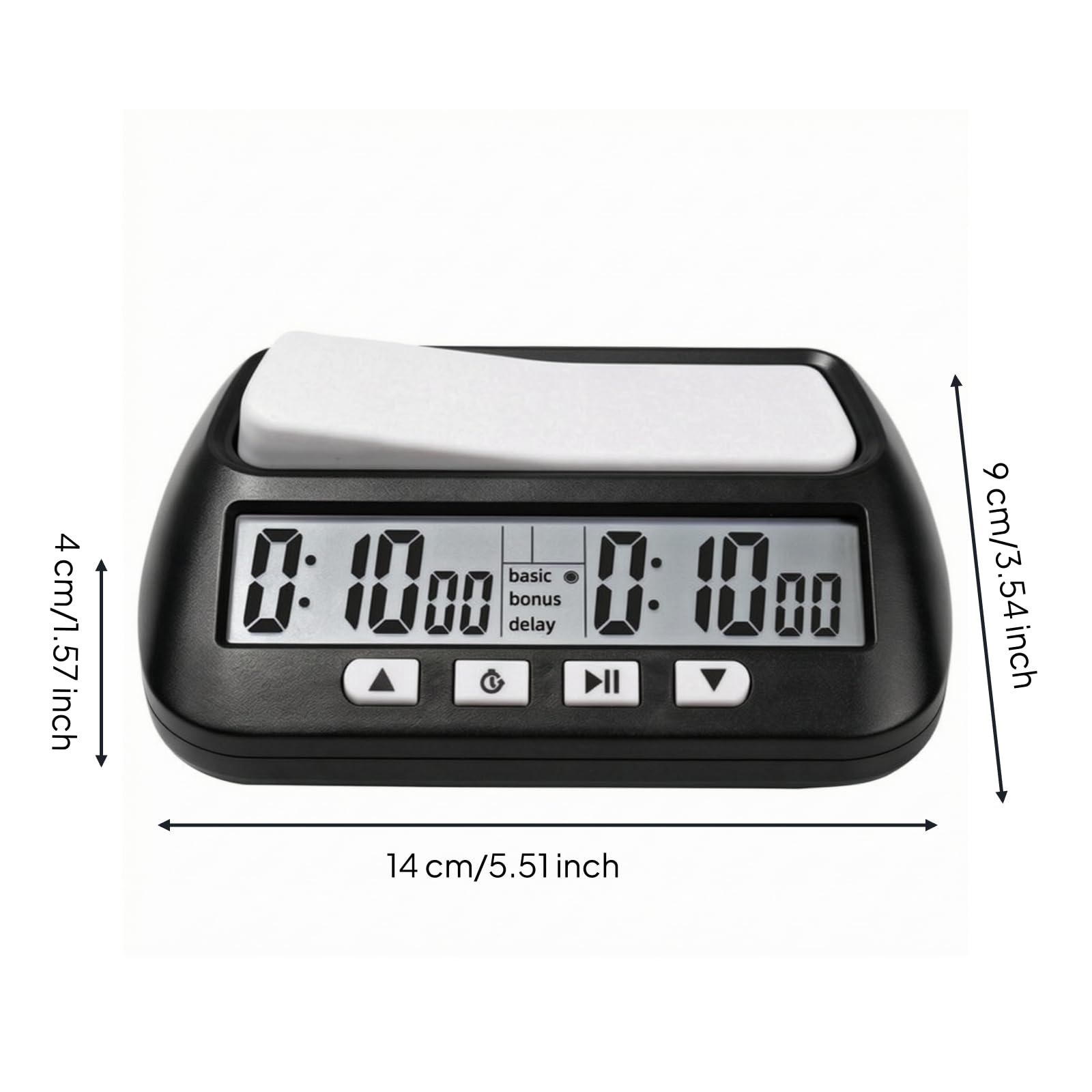 Timer da Gioco Elettronico Orologio da Scacchi con Doppio Display Digitale per pervisori di Partita di Torneo, Famiglie