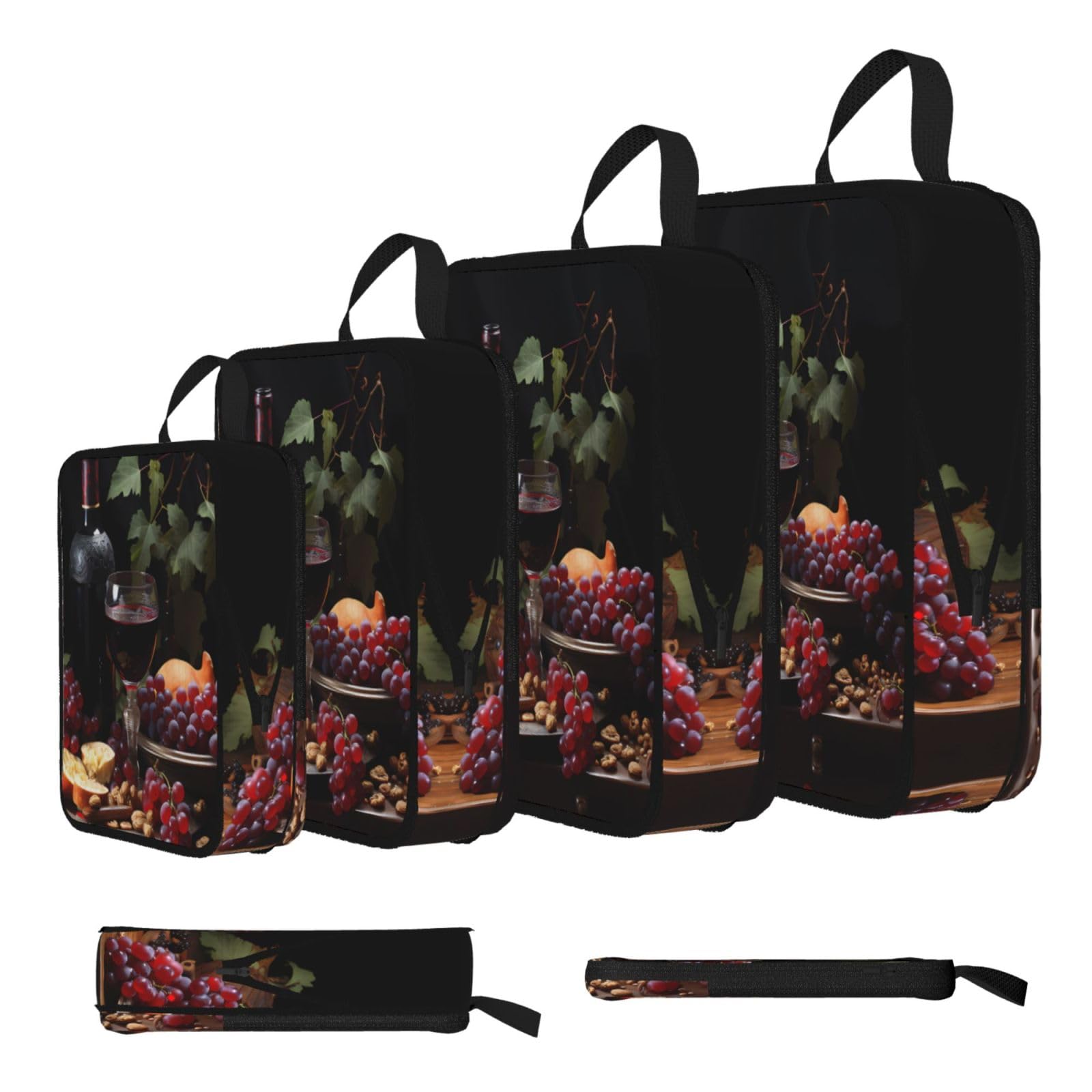 Fruits and Wines Compression Packing Cubes 4 Piece Set
