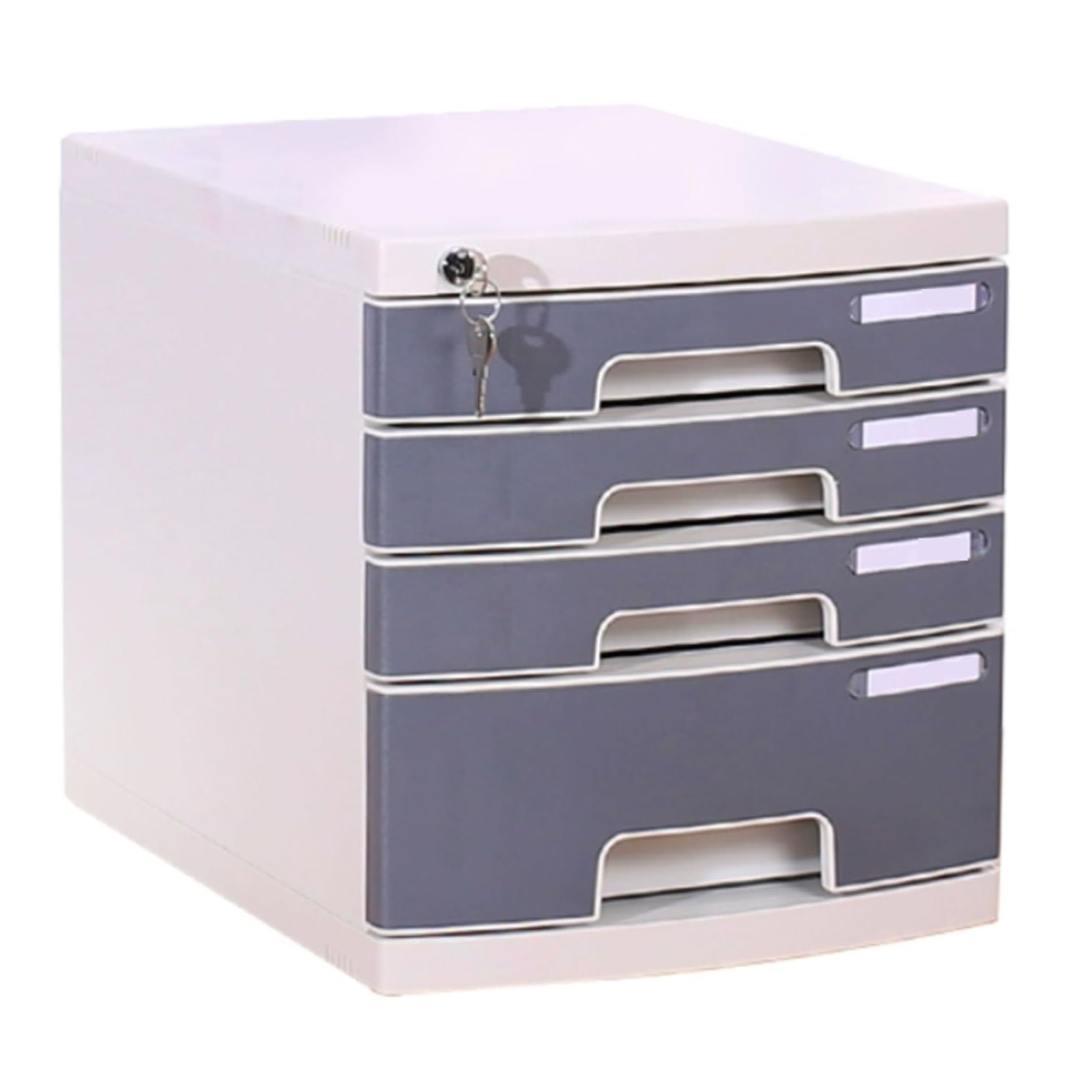 SaryEdge Lockable A4 Desktop File Cabinet 7 Layer Plastic Storage Drawer Office Document Holder for Files & S,4