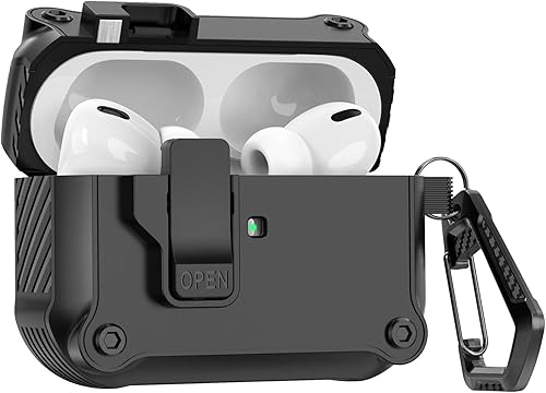 Miniatura 1 de Funda para Airpods Pro con cerradura, serie IRUIC de cuerpo completo, a prueba de golpes, funda protectora para AirPods Pro de 2 generación1