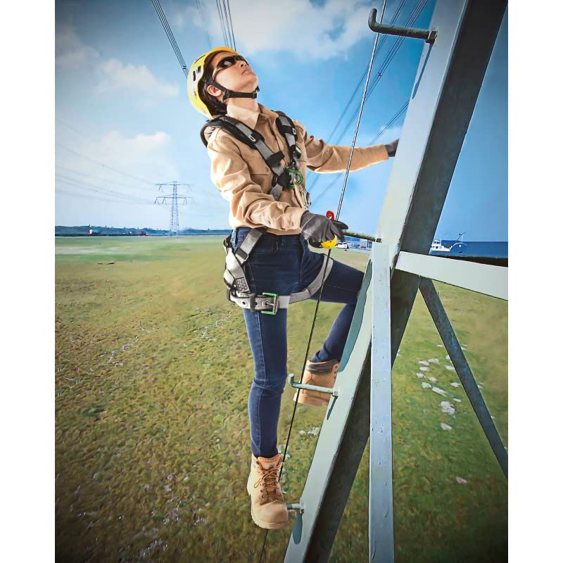 Person using MSA Latchways device on a vertical ladder